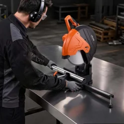 VEVOR Chop Saw 16-inch Cold Cut Blade 3000 W Powerful Motor Cut Off Saw, For Cutting Metal, -45° to 45° Adjustable Angle, Efficient Dry Cutting, Stable, with Thickened Blade Guard and Scale Ruler