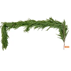 VEVOR Christmas Garland, 6-FT Realistic Norfolk Pine Garland, Evergreen Real Touch Artificial Faux Greenery Garlands, for Holiday Indoor Outdoor Xmas Decoration on Table, Mantel, and Fireplace