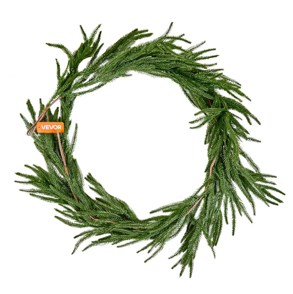 VEVOR Christmas Garland, 5-FT Realistic Norfolk Pine Garland, Evergreen Real Touch Artificial Faux Greenery Garlands, for Holiday Indoor Outdoor Xmas Decoration on Table, Mantel, and Fireplace
