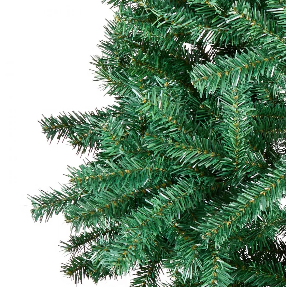 VEVOR Christmas Tree, 7.5ft Artificial Xmas Tree, Full Holiday Decor Tree with 1346 Branch Tips and Metal Base for Home Party Office Decoration