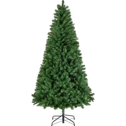 VEVOR Christmas Tree, 6ft Prelit Artificial Xmas Tree, Full Holiday Decor Trees with 330 Colorful LED Lights, 11 Lighting Modes, 1250 Branch Tips & Sturdy Metal Base for Home Party Office Decoration