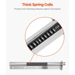 VEVOR Chrome Straight Spring Loaded Mud Flap Hangers, 1-1/8