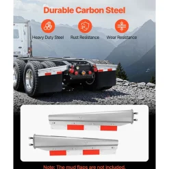 VEVOR Chrome Straight Spring Loaded Mud Flap Hangers, 2-1/2