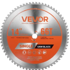 VEVOR Circular Saw Blade, 12 inch Diameter, 100 Sharp Alloy Teeth, 1 inch Arbor, Fine Finish, Aluminum Cutting Blade for Circular Saw, with Noise-Reducing Heat Vents, for Cutting Steel and Metal