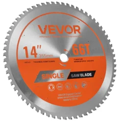 VEVOR Circular Saw Blade, 12 inch Diameter, 100 Sharp Alloy Teeth, 1 inch Arbor, Fine Finish, Aluminum Cutting Blade for Circular Saw, with Noise-Reducing Heat Vents, for Cutting Steel and Metal
