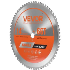 VEVOR Circular Saw Blade, 12 inch Diameter, 100 Sharp Alloy Teeth, 1 inch Arbor, Fine Finish, Aluminum Cutting Blade for Circular Saw, with Noise-Reducing Heat Vents, for Cutting Steel and Metal