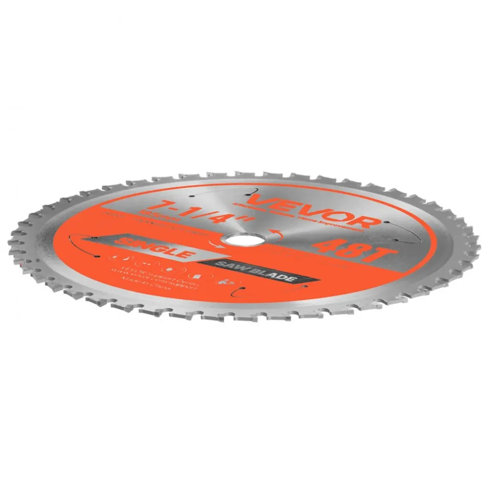 VEVOR Circular Saw Blade, 10 inch Diameter, 50 Sharp Alloy Teeth, 5/8 inch Arbor, Fine Finish, Wood Cutting Blade for Circular Saw, with Noise-Reducing Heat Vents, for Cutting Plywood, OSB, Hardwood