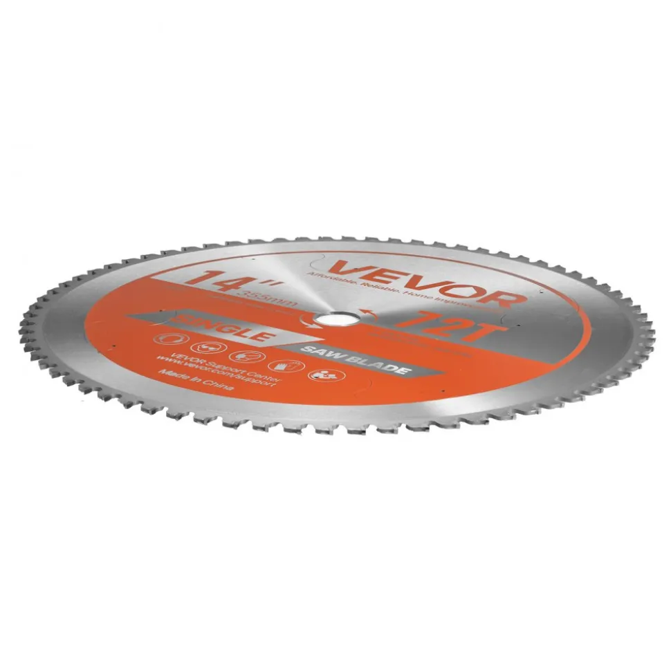 VEVOR Circular Saw Blade, 12 inch Diameter, 80 Sharp Alloy Teeth, 1 inch Arbor, Fine Finish, Wood Cutting Blade for Circular Saw, with Noise-Reducing Heat Vents, for Cutting Plywood, OSB, Hardwood