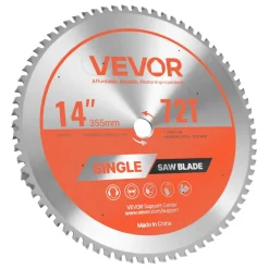 VEVOR Circular Saw Blade, 12 inch Diameter, 80 Sharp Alloy Teeth, 1 inch Arbor, Fine Finish, Wood Cutting Blade for Circular Saw, with Noise-Reducing Heat Vents, for Cutting Plywood, OSB, Hardwood