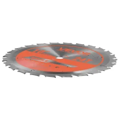 VEVOR Circular Saw Blade, 10 inch Diameter, 24 Sharp Alloy Teeth, 5/8 inch Arbor, Fine Finish, Wood Cutting Blade for Circular Saw, with Noise-Reducing Heat Vents, for Cutting Plywood, OSB, Hardwood
