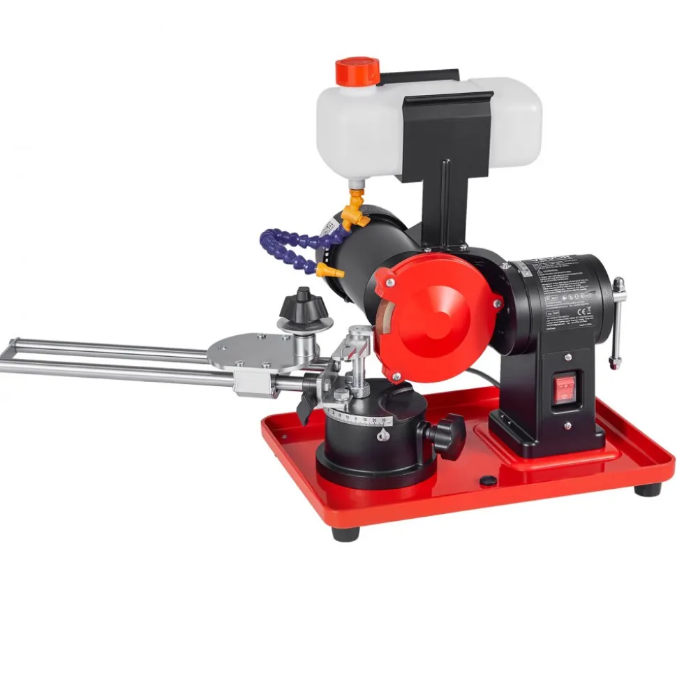 VEVOR Circular Saw Blade Sharpener with Water Tank, 370W 3590RPM Rotary Angle Mill Grinder, Water Injection Sharpening Machine with 5" Grinding Wheel - Fits Φ3.2" to Φ27.5" Circular Saw Blades