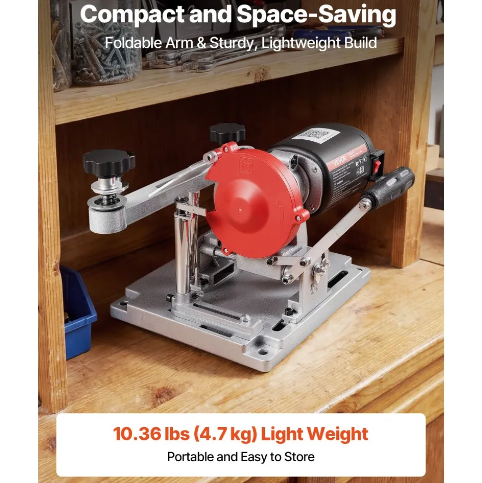 VEVOR Circular Saw Blade Sharpener, 140W 3800RPM Electric Saw Blade Sharpening Machine with 4" Ceramic & Diamond Grinding Wheels - Fits 3.5" to 15.7" Diameter Circular Saw Blades