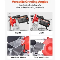 VEVOR Circular Saw Blade Sharpener, 140W 3800RPM Electric Saw Blade Sharpening Machine with 4