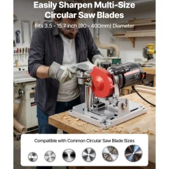 VEVOR Circular Saw Blade Sharpener, 140W 3800RPM Electric Saw Blade Sharpening Machine with 4