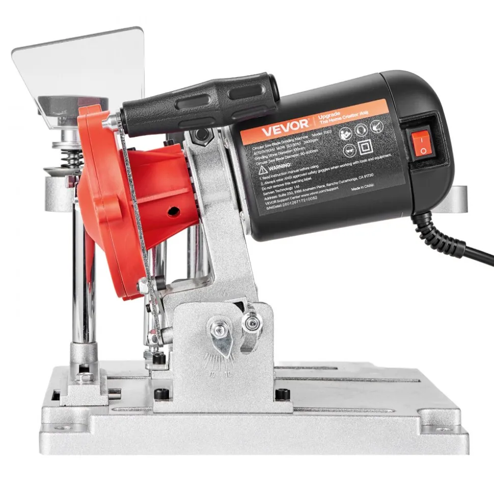 VEVOR Circular Saw Blade Sharpener, 140W 3800RPM Electric Saw Blade Sharpening Machine with 4" Ceramic & Diamond Grinding Wheels - Fits 3.5" to 15.7" Diameter Circular Saw Blades