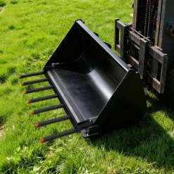VEVOR 68.5" Clamp on Debris Forks for Buckets, 7 Fork Tines, 4560lbs Load Capacity, Heavy Duty Pallet Forks for Tractor Loader Skid Steer, Bolt on Bucket Attachments for Removing Yard Waste and Debris