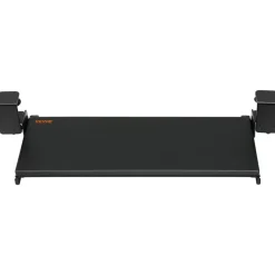 VEVOR Clamp on Keyboard Tray Under Desk, Desk Keyboard Tray Slide out with Sturdy No-drill C Clamp Mount, Large 26.8 x 11 inch Slide-out Computer Drawer for Typing in Home, Office Work