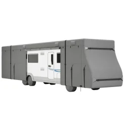 VEVOR Class A RV Cover, 40-43 ft Motorhome Cover, Non-woven Fabric Motorhome RV Cover, Waterproof, Windproof and Rip-Stop, Camper Cover with Storage Bag, Repair Patches, Straps and Tire Covers