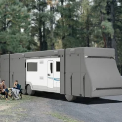 VEVOR Class A RV Cover, 40-43 ft Motorhome Cover, Non-woven Fabric Motorhome RV Cover, Waterproof, Windproof and Rip-Stop, Camper Cover with Storage Bag, Repair Patches, Straps and Tire Covers