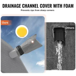 VEVOR Class A RV Cover, 40-43 ft Motorhome Cover, Non-woven Fabric Motorhome RV Cover, Waterproof, Windproof and Rip-Stop, Camper Cover with Storage Bag, Repair Patches, Straps and Tire Covers