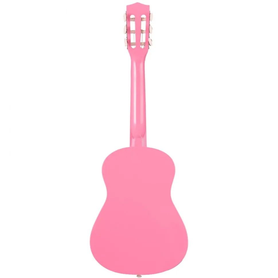 VEVOR Classical Guitar, 30 Inch, Wood Classical Guitar Starter Kit for Beginners, with Nylon Strings, Gig Bag, Strap, Tuner, Extra Strings, Picks, Capo, Basswood, for Kids Girls Boys Students, Pink