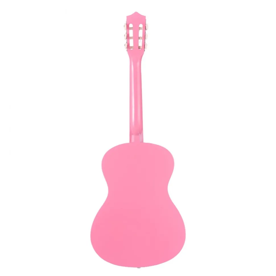 VEVOR Classical Guitar, 38 Inch, Wood Classical Guitar Starter Kit for Beginners, with Nylon Strings, Gig Bag, Strap, Tuner, Extra Strings, Picks, Capo, Basswood, for Teenagers Adults Students, Pink