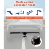 VEVOR Class 3 Trailer Hitch, 2-Inch Receiver, 6000 lbs, Q345B Steel Tube Frame, Compatible with 2020-2024 Toyota RAV4, Multi-Fit Hitch to Receive Ball Mount, Cargo Carrier, Bike Rack, Tow Hook, Black
