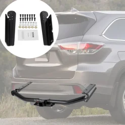 VEVOR Class 3 Trailer Hitch, 2-Inch Receiver, Compatible with 2014-2019 Toyota Highlander, Q345B Steel Tube Frame, Multi-Fit Hitch to Receive Ball Mount, Cargo Carrier, Bike Rack, and Tow Hook, Black