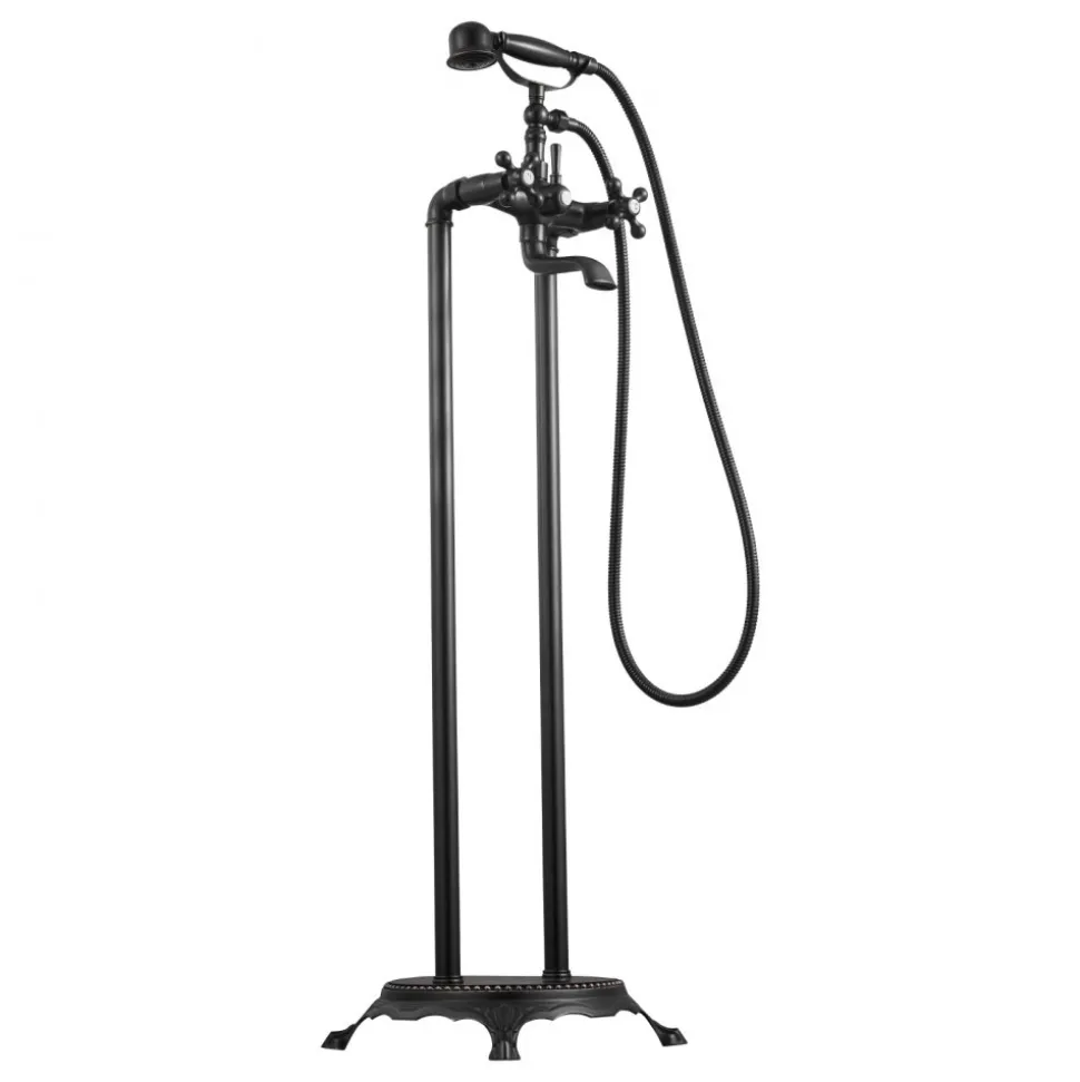 VEVOR Clawfoot Bathtub Faucet, Freestanding Tub Faucets with Handheld Shower, Vintage Oil-Rubbed Bronze Tub Filler Faucet Shower Kit with 360° Rotation Spout & 59-inch Long Hose for Bathtubs