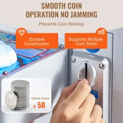 VEVOR Claw Machine, 0-3” Jaw Diameter 0-5” Jaw lifting, Crane Prize Grabber Commercial Arcade Game Toys, Cool Fun Grab-And-Win Machine w/ Light and Sound, Dispenser Vending Toy For Kids,Boys &Girls
