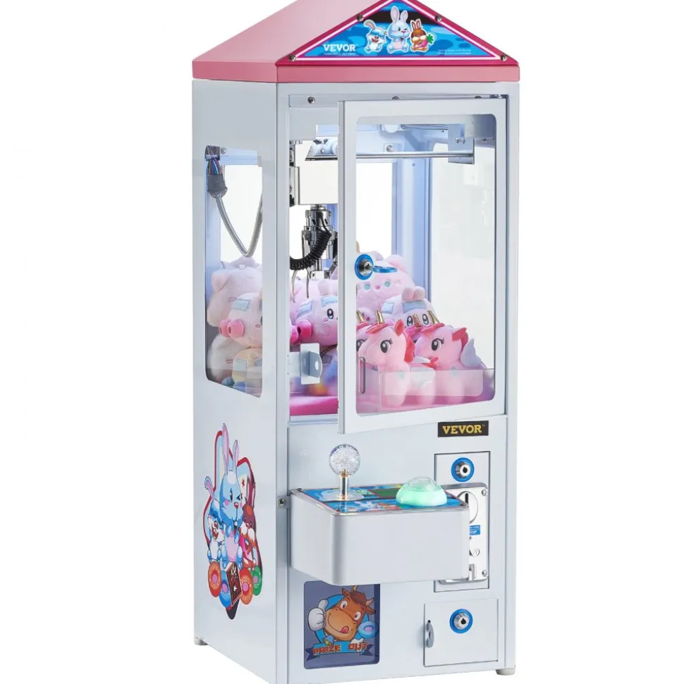 VEVOR Claw Machine, 0-3” Jaw Diameter 0-5” Jaw lifting, Crane Prize Grabber Commercial Arcade Game Toys, Cool Fun Grab-And-Win Machine w/ Light and Sound, Dispenser Vending Toy For Kids,Boys &Girls
