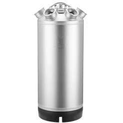 VEVOR Cleaning Keg, 5 Gallon/19L Keg Line Cleaning Kit with 4 D Coupler Connections & Rubber Base, Beer Lines Cleaner Used for Beer Line Cleaning, 304 Stainless Steel Kegerator Beers Lines Cleaner Kit