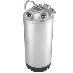 VEVOR Cleaning Keg, 5 Gallon/19L Keg Line Cleaning Kit with 4 D Coupler Connections & Rubber Base, Beer Lines Cleaner Used for Beer Line Cleaning, 304 Stainless Steel Kegerator Beers Lines Cleaner Kit