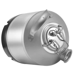 VEVOR Cleaning Keg, 1.75 Gallon/6.5L Keg Line Cleaning Kit with D Coupler Connection & Rubber Base, Beer Lines Cleaner Used for Beer Line Cleaning, 304Stainless Steel Kegerator Beers Lines Cleaner Kit