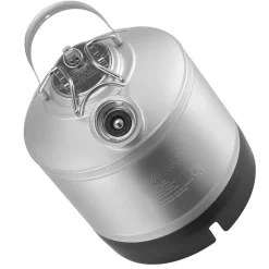 VEVOR Cleaning Keg, 1.75 Gallon/6.5L Keg Line Cleaning Kit with D Coupler Connection & Rubber Base, Beer Lines Cleaner Used for Beer Line Cleaning, 304Stainless Steel Kegerator Beers Lines Cleaner Kit