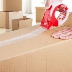 VEVOR Clear Packing Tape, 3 inches Core, 6 Rolls 1.88 Inches x 65 Yards Packing Tape with Dispenser, 2.7 Mil Heavy Duty Packaging Tape Designed for Moving, Storage and Packing, Shipping and Mailing