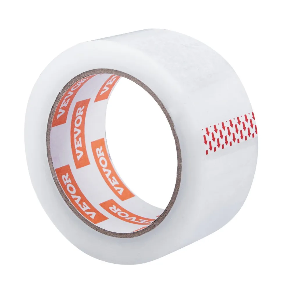 VEVOR Clear Packing Tape, 3 inches Core, 6 Rolls 1.88 Inches x 65 Yards Packing Tape with Dispenser, 2.7 Mil Heavy Duty Packaging Tape Designed for Moving, Storage and Packing, Shipping and Mailing