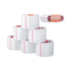 VEVOR Clear Packing Tape, 3 inches Core, 6 Rolls 3 Inches x 65 Yards Packing Tapes, 2.7 Mil Thick, Heavy Duty Packaging Tape Designed for Moving, Storage and Packing, Shipping and Mailing, Office