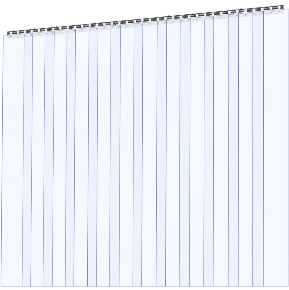 VEVOR Clear PVC Strip Curtain, 50 ft Length x 8 in Width, Plastic Door Strip Bulk Roll, Walk in Freezer Cooler Curtain Strips for Doorways of Supermarket, Garage, Warehouse, Barn, Pet Animal House
