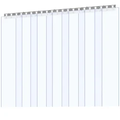 VEVOR Clear PVC Strip Curtain, 80 in Height x 36 in Width x 0.08 in Thickness, 6 PCS Walk in Freezer Cooler Curtain Strips, Smooth Waterproof Plastic Door Strips for Warehouse, Freezer, Garage Doors