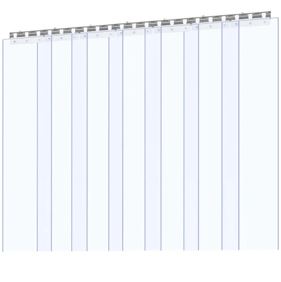 VEVOR Clear PVC Strip Curtain, 80 in Height x 36 in Width x 0.08 in Thickness, 6 PCS Walk in Freezer Cooler Curtain Strips, Smooth Waterproof Plastic Door Strips for Warehouse, Freezer, Garage Doors