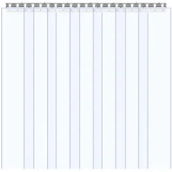 VEVOR Clear PVC Strip Curtain, 80 in Height x 36 in Width x 0.08 in Thickness, 6 PCS Walk in Freezer Cooler Curtain Strips, Smooth Waterproof Plastic Door Strips for Warehouse, Freezer, Garage Doors