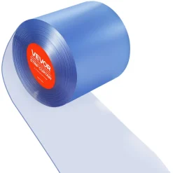 VEVOR Clear PVC Strip Curtain, 101 ft Length x 12 in Width, Thermal Insulating Plastic Door Strip Bulk Roll, Walk in Freezer Cooler Curtain Strips for Doorways of Supermarket, Garage, Warehouse