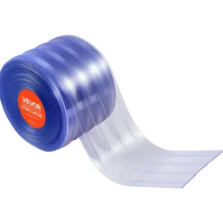 VEVOR Clear PVC Strip Curtain, 84 in Height x 60 in Width x 0.08 in Thickness, 10 PCS Walk in Freezer Cooler Curtain Strips, Smooth Waterproof Plastic Door Strips for Warehouse, Freezer, Garage Doors