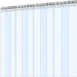 VEVOR Clear PVC Strip Curtain, 84 in Height x 48 in Width x 0.08 in Thickness, 8 PCS Walk in Freezer Cooler Curtain Strips, Smooth Waterproof Plastic Door Strips for Warehouse, Freezer, Garage Doors