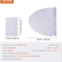 VEVOR Clear Table Cover Protector, 18