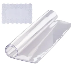 VEVOR Clear Table Cover Protector, 12" x 12"/305 x 305 mm Table Cover, 1.5 mm Thick PVC Plastic Tablecloth, Waterproof Desktop Protector for Writing Desk, Coffee Table, Dining Room Table