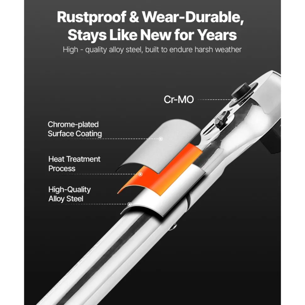 VEVOR Click Torque Wrench, 3/4 Inch Drive, 100-600 lbf-ft / 136-814N.m, Dual-direction Torque Wrench Set with Dual Range Scales, 48-tooth, ±3% High Precision, Alloy Steel, for Automobile Repair