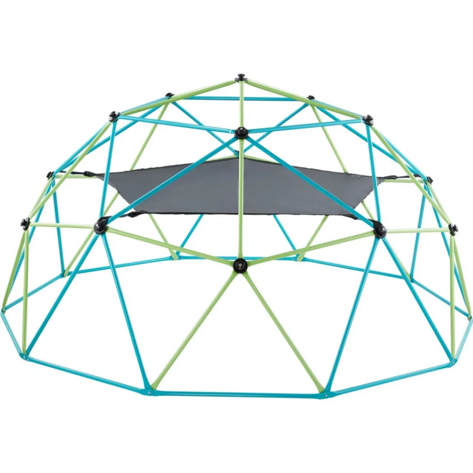 VEVOR Climbing Dome, 10FT Geometric Dome Climber with Swing & Hammock, 1000LBS Loading Kid's Jungle Gym Playground, Easy-Assembly Outdoor Backyard Climbing Equipment for Boys Girls 3 to 10 Years Old