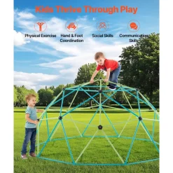 VEVOR Climbing Dome, 6FT Geometric Dome Climber for Kids, 600LBS Loading Indoor/Outdoor Jungle Gym Playground, Easy-Assembly Backyard Climbing Play Equipment for Boys Girls 3 to 10 Years Old